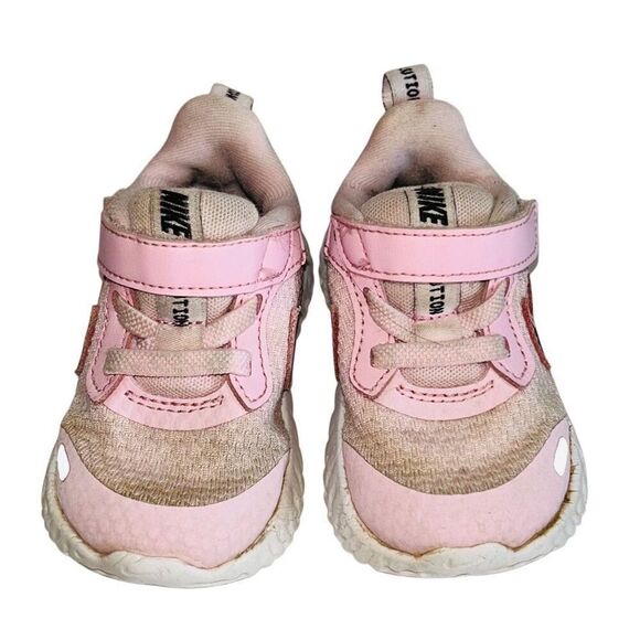 Nike Revolution Baby Toddler Shoes Sneakers Size 4C Pink/Black - Picture 3 of 6